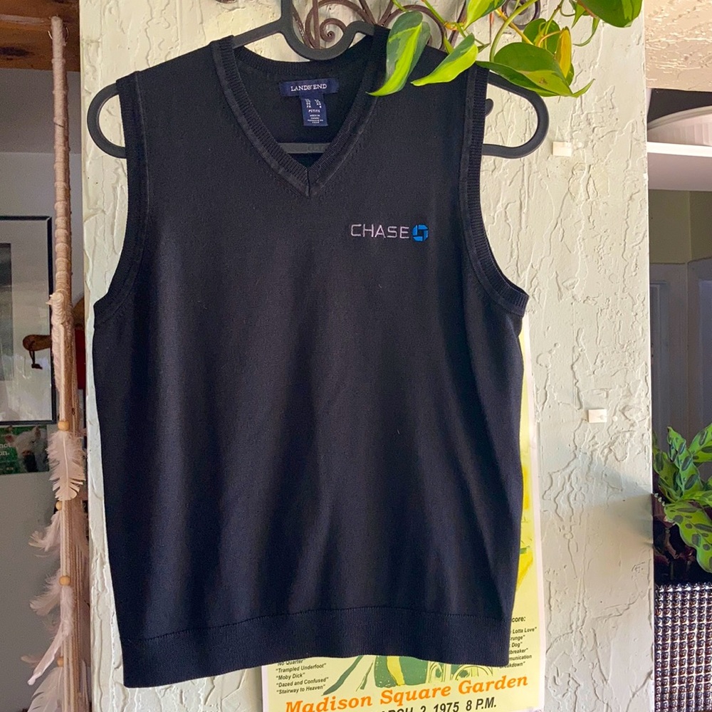 Lands End Chase Bank sweater vest